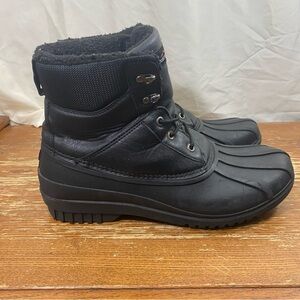 Black All-Weather Waterproof Snow Boots